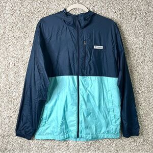 Columbia Jacket Men’s Medium PFG Blue Morning View Full Zip Hooded Windbreaker